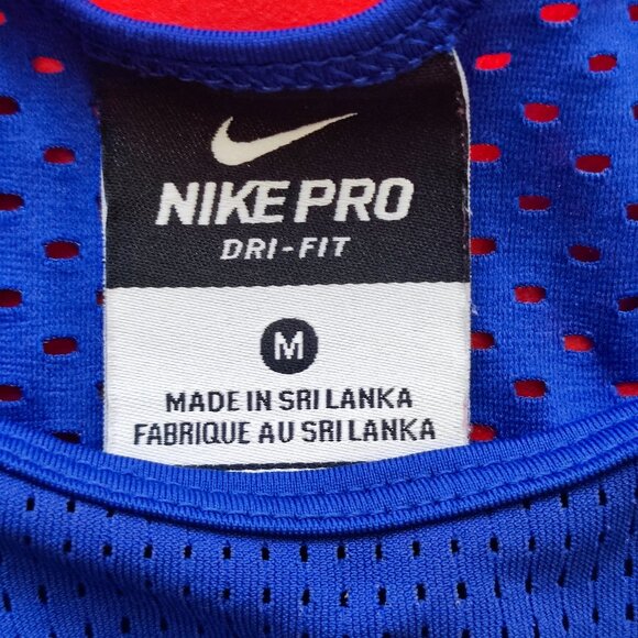 Nike Pro Dri-fit cross back athletic / running tank top blue women's size M - Picture 5 of 7